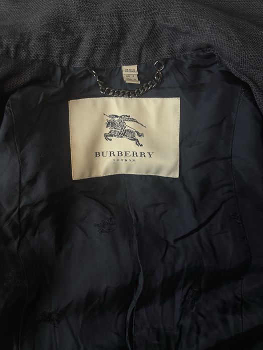 Burberry Двобортний піджак тренч льон котон