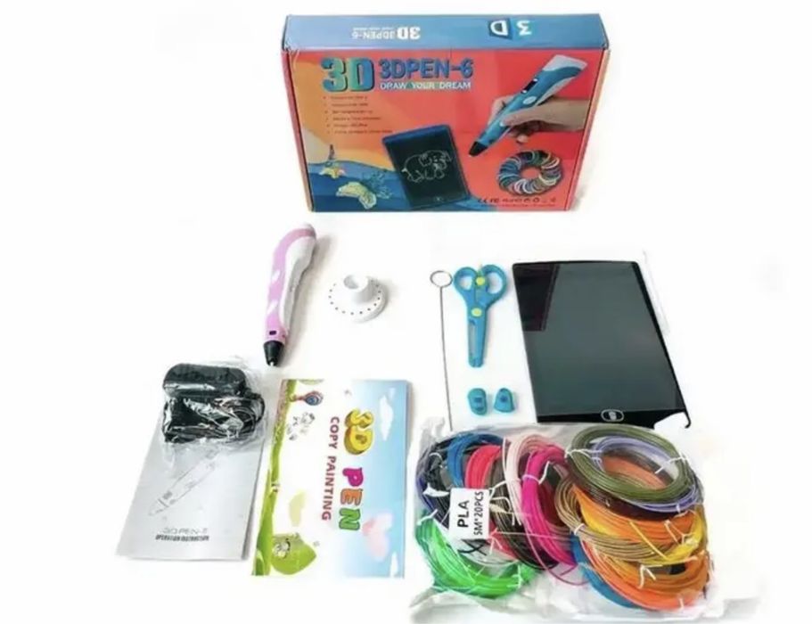 Большой набор для творчества 3Д ручка 3D Pen-6 с LCD дисплеем