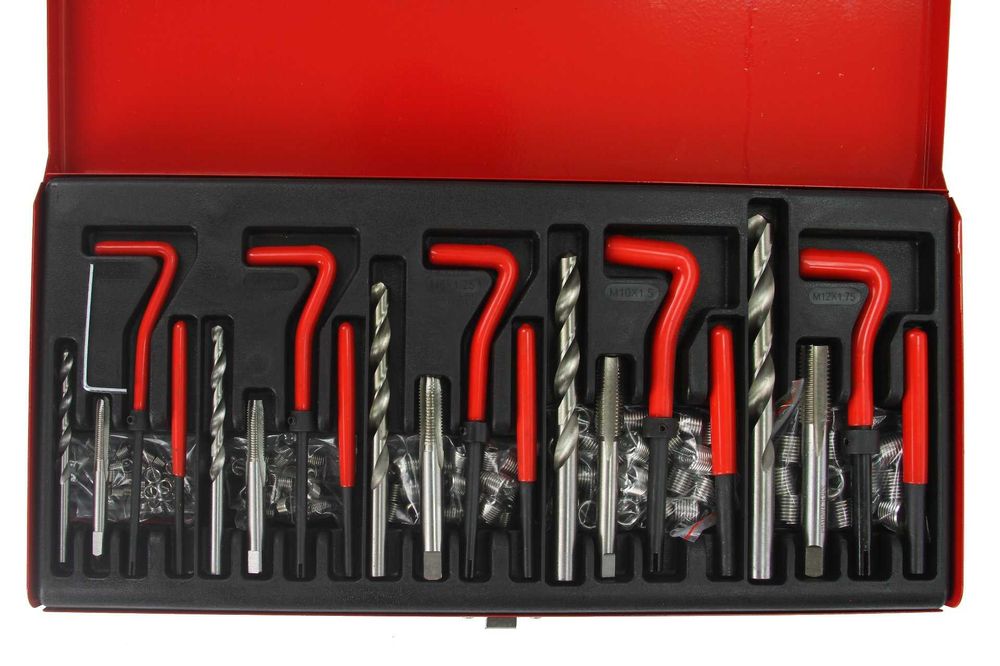 Набір для ремонту різьби 131шт, Набор ремонта резьбы Mar-pol M55882