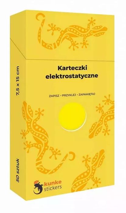 Karteczki elektrostatyczne 50szt. żółte. Panta Plast