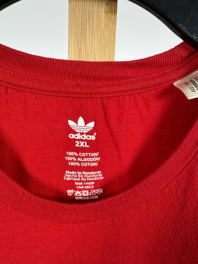 Adidas New York t-shirt czerwona koszulka XXL
