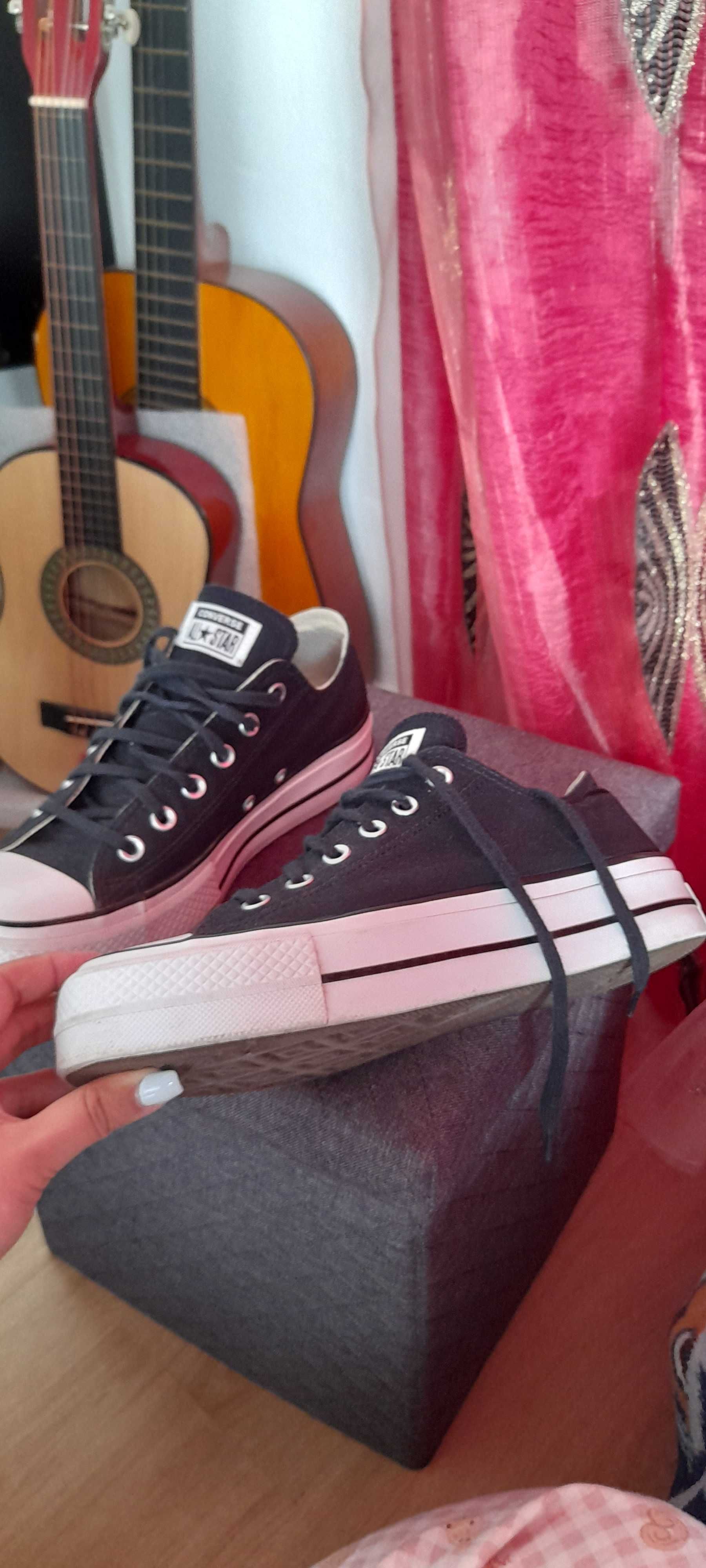 All star plataforma pretas 40