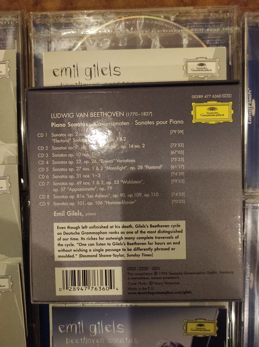 Бокс-сет фортепианных сонат Бетховена на фирменных дисках