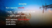 RZESZÓW uprawnienia energetyczne G1/2/3 kursy i egzaminy 23.07.2025