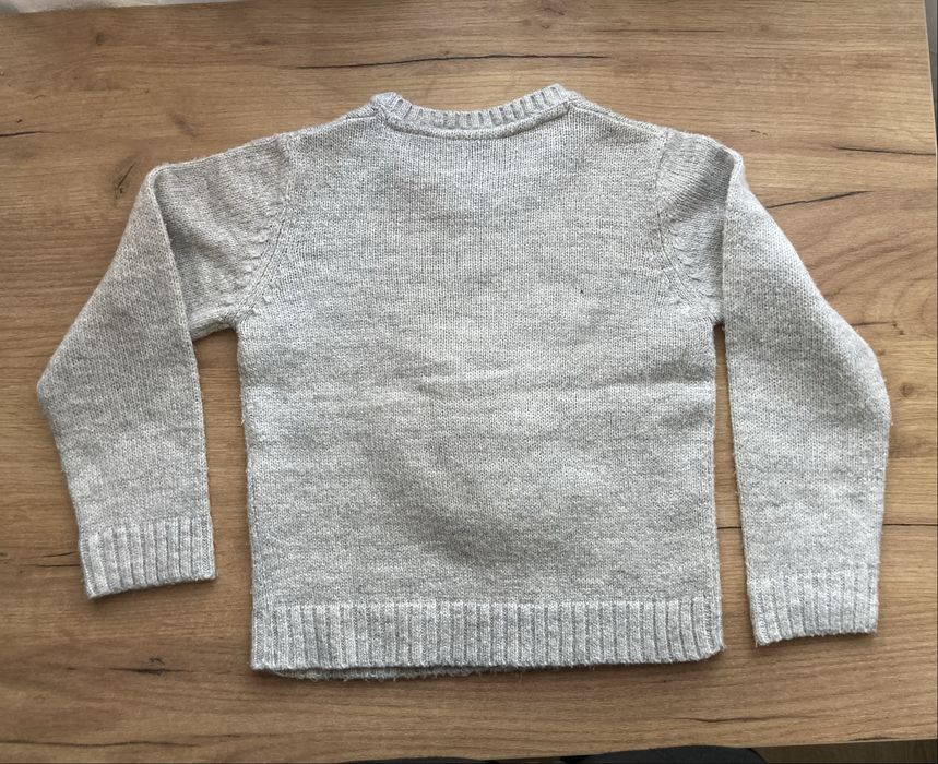 Wełniany sweter dla dziewczynki rozmiar 128cm