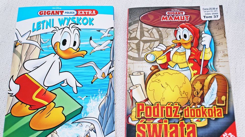 Komiksy Kaczor Donald – 2 szt. Gigant Mamut, Gigant Extra, idealne