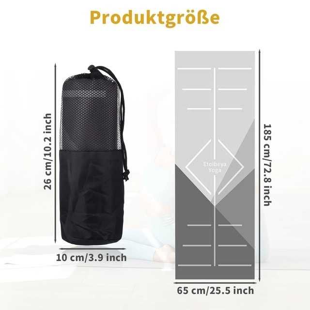 Antypoślizgowy ręcznik na matę do jogi, pokrowiec, na siłownię szary