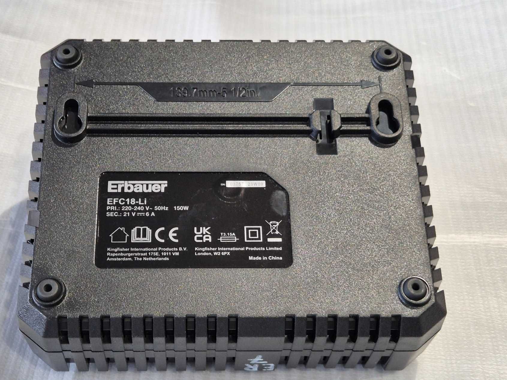 Oryginalna szybka ładowarka ERBAUER EFC18-Li 6A EXT 18V 150W  ER7