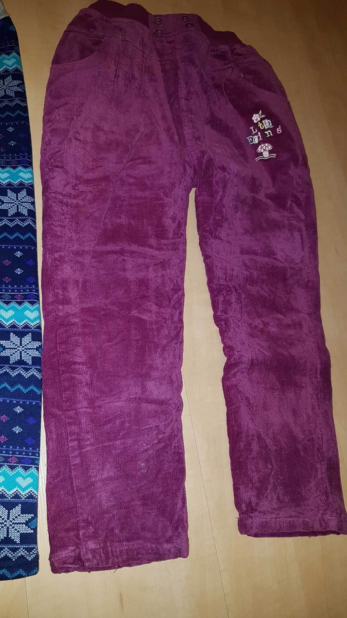 ciepłe spodnie getry niunia 122