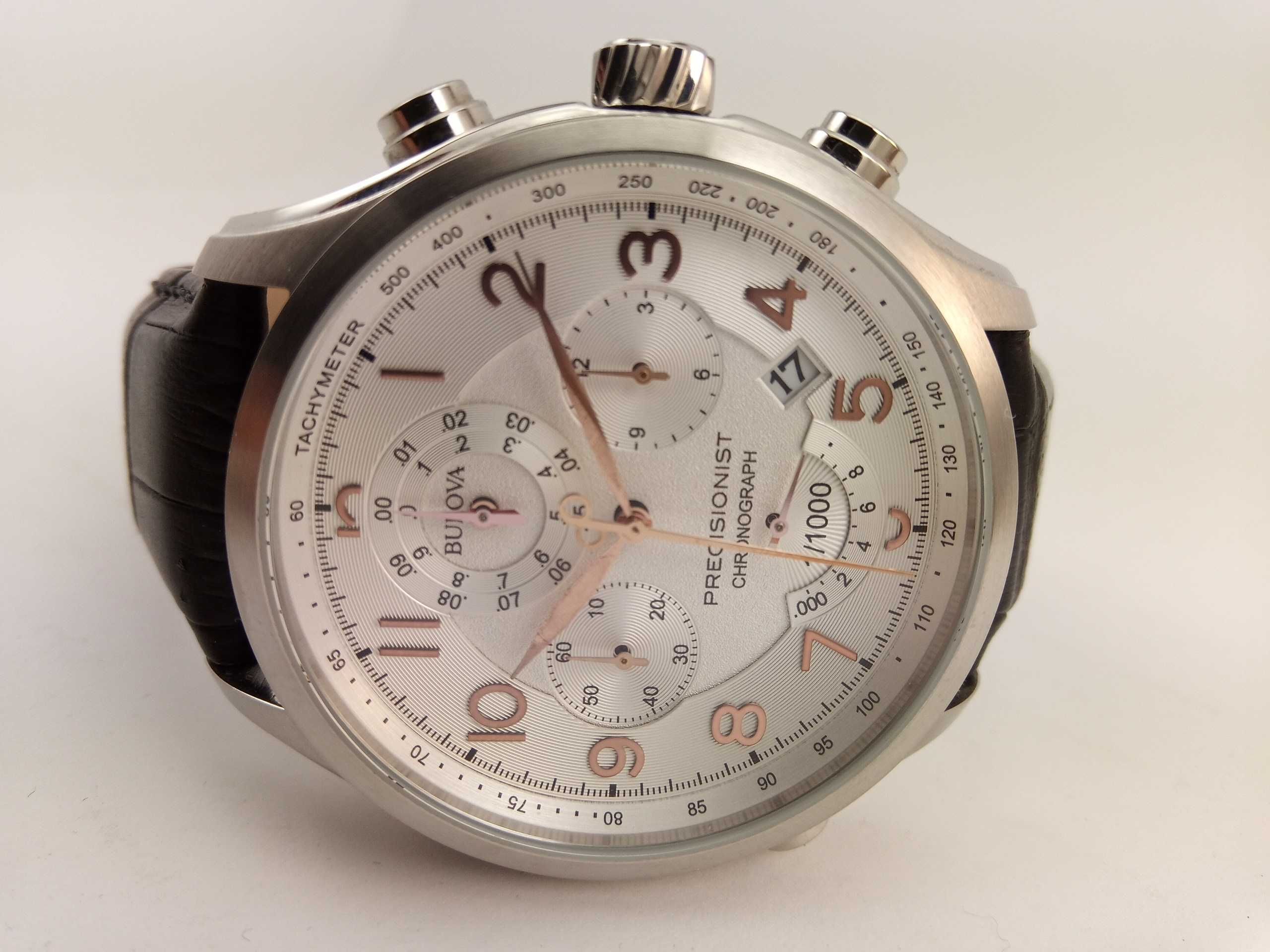 Bulova Precisionist 96B182 точность 262кГц хронограф 1/1000 с тахиметр