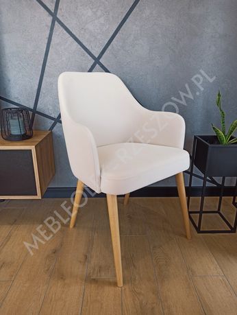Nowe Krzesło krzesła tapicerowane z podłokietnikami Zoya wygodne loft