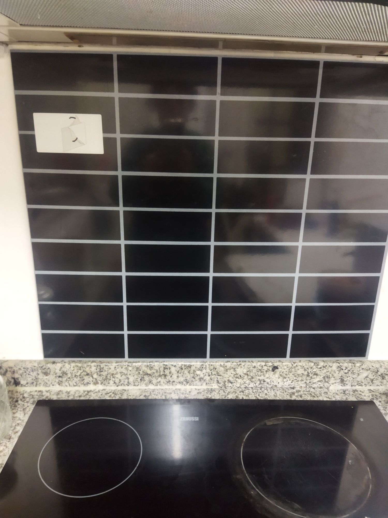 Painel de parede anti-salpicos/ backsplash preto ikea