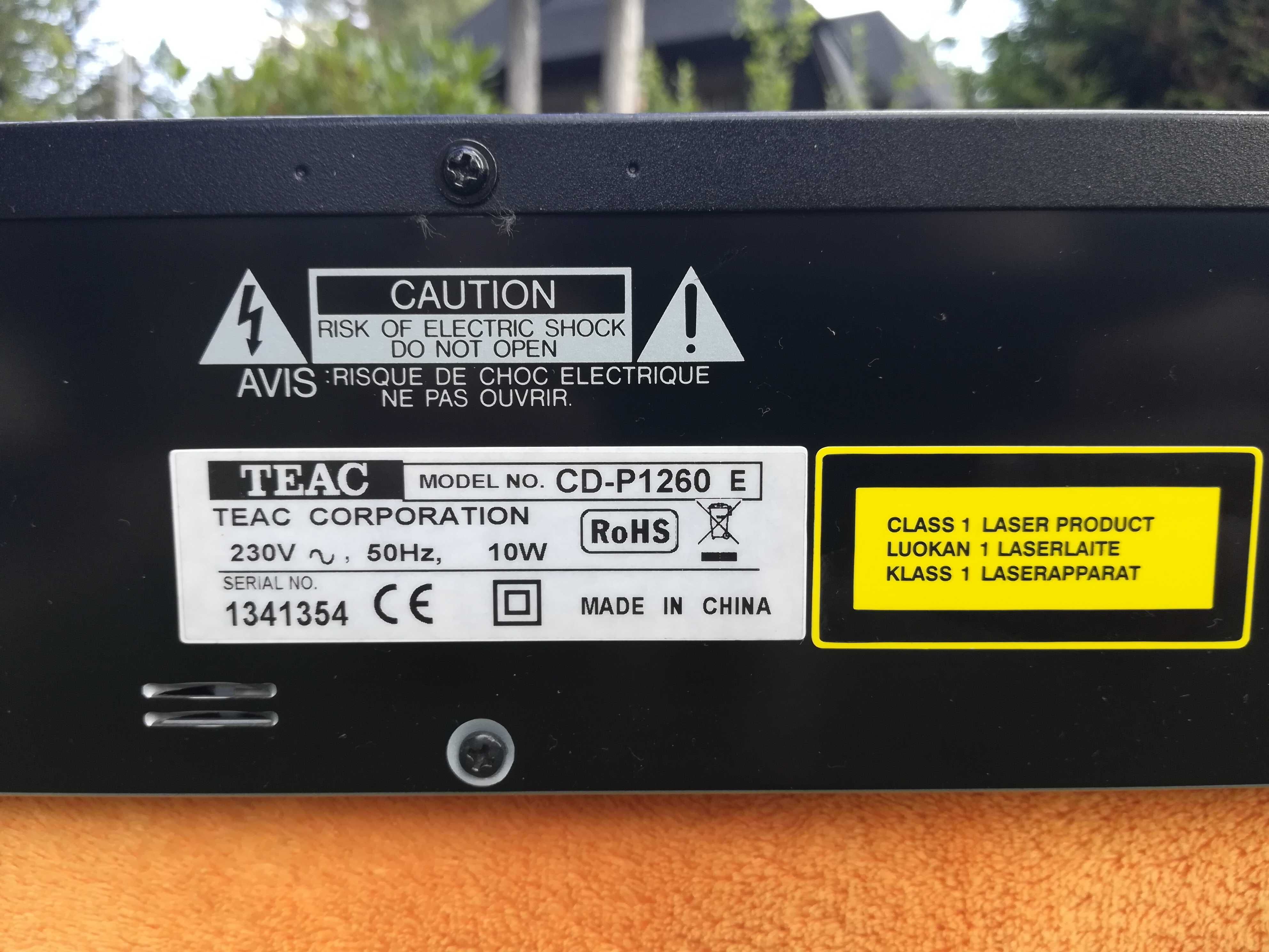 TEAC CD-P1260 Japoński Odtwarzacz Płyt Kompaktowych CD