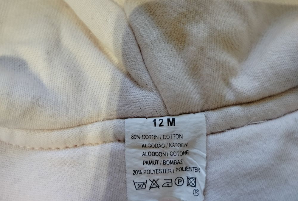 Komplet dziecięcy ciepła bluza + spodnie 12m