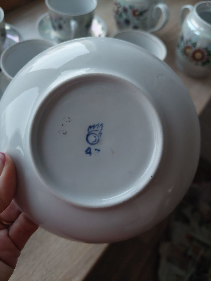 Stara porcelana zestaw kawowy retro vintage prl