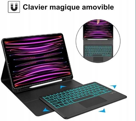 Etui na klawiaturę SENGBIRCH do iPada Pro 12.9 6/5/4 - AZERTY