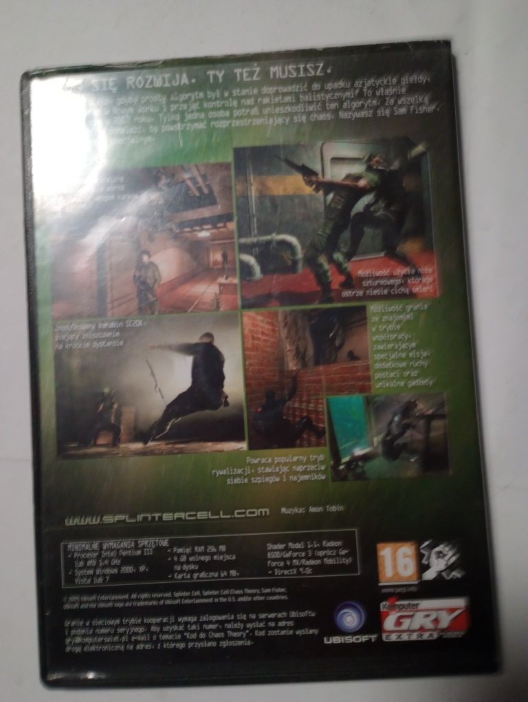 Gra na PC sprinter cell chaos theory firmy Ubisoft