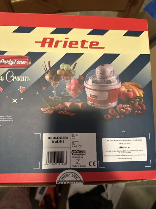 Ariete maszynka do lodów nowa nieodpakowana