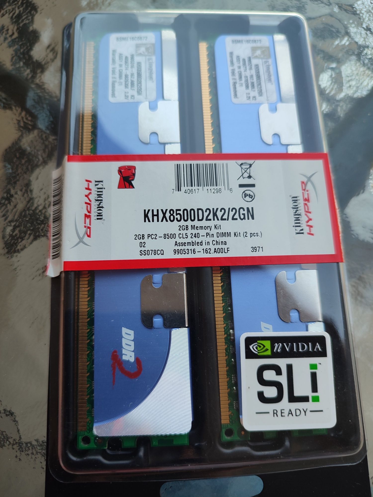 Memórias desktop Kingston HyperX kit DDR2 2gb