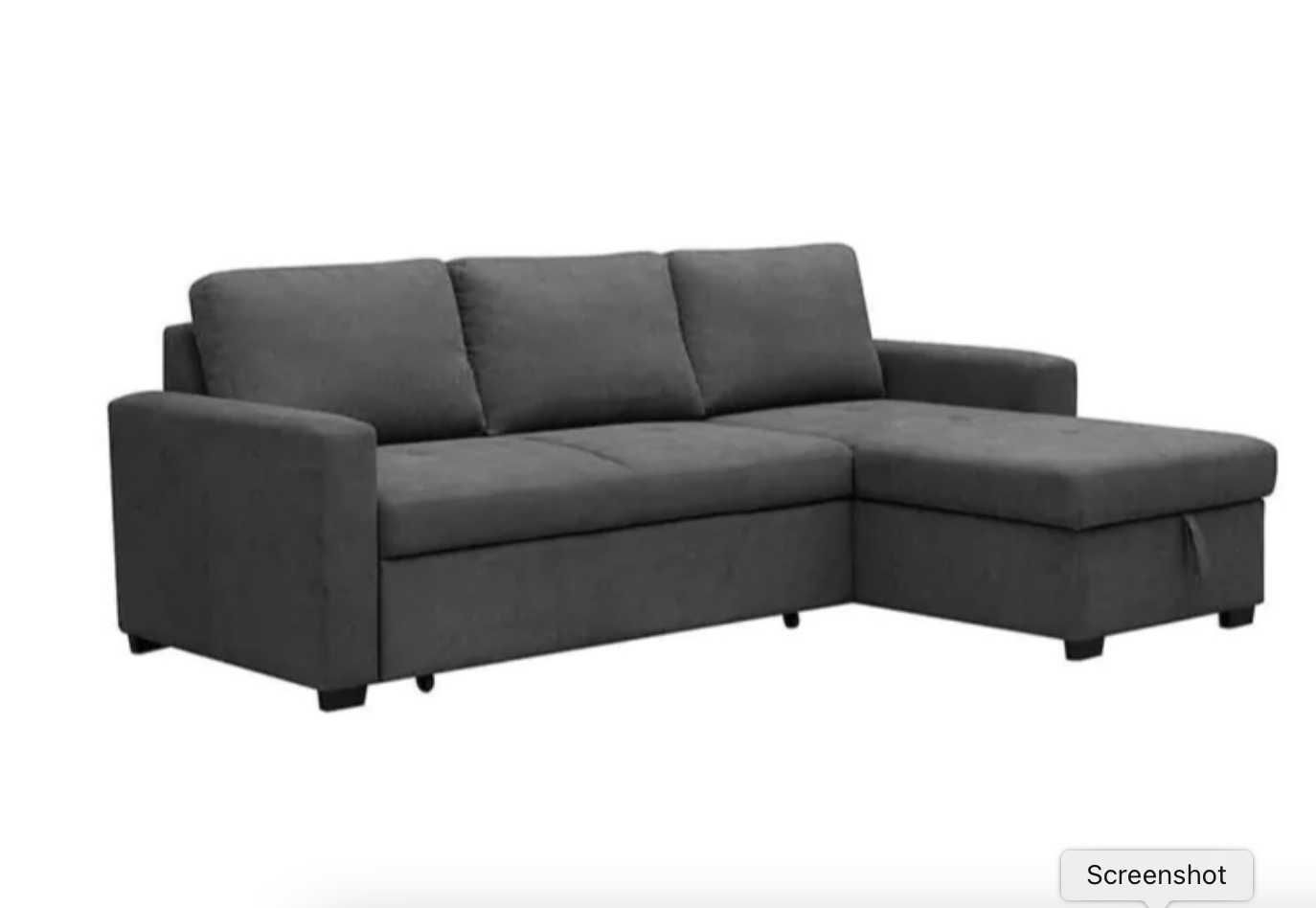 Sofá-cama com chaise longue com arrumaçao - Paton