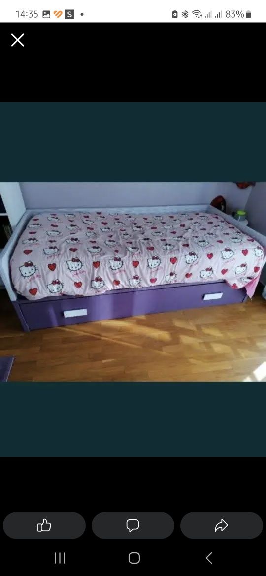 Cama individual com gaveta