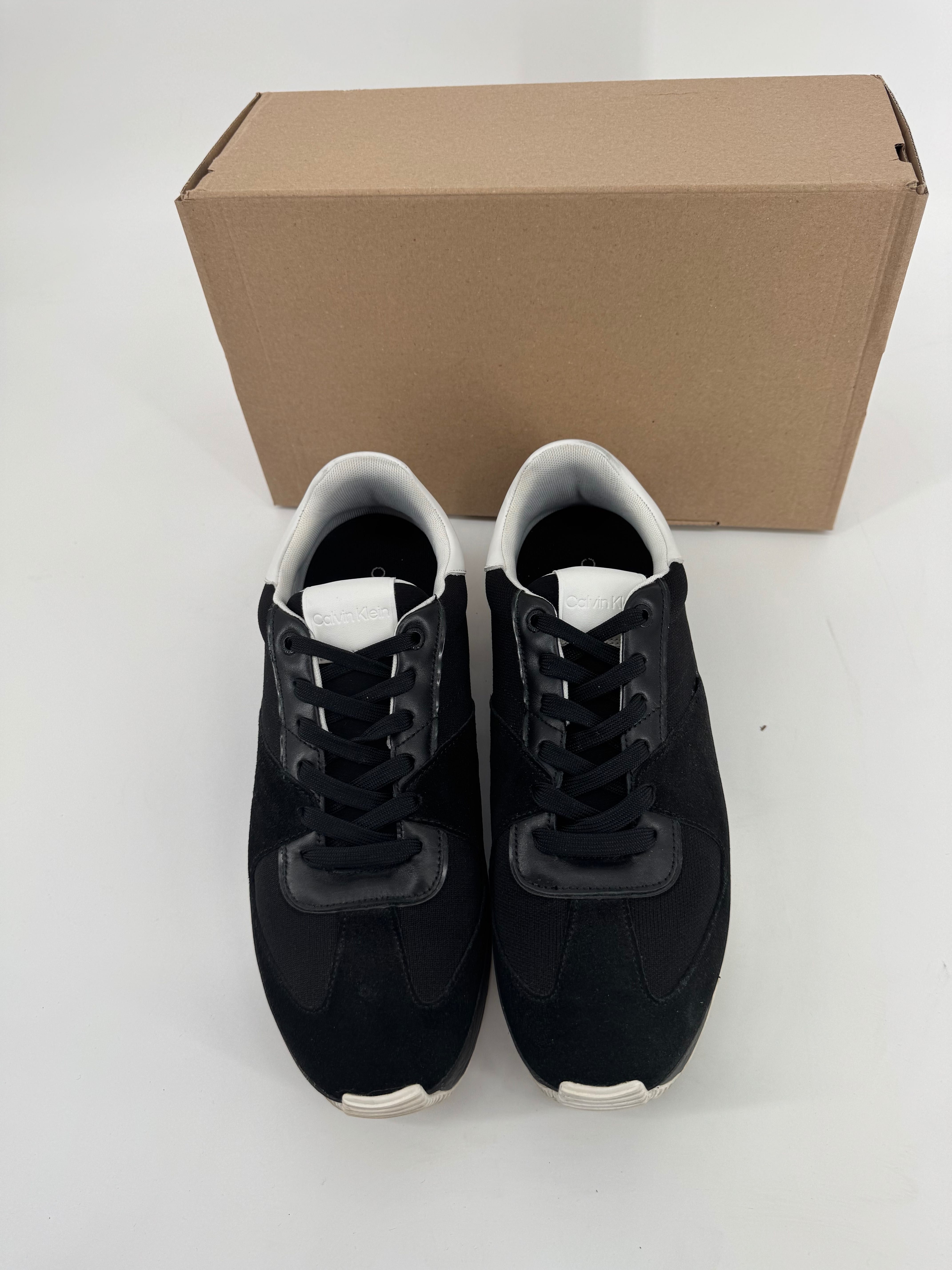 Calvin Klein sneakersy męskie czarne sportowe buty 44 skórzane