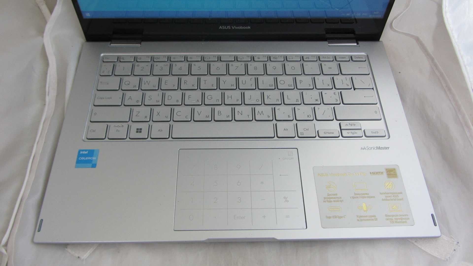 Ноутбук ASUS VivoBook Go 14 Flip TP1401KA Intel Celleron 4Gb/256Gb SSD