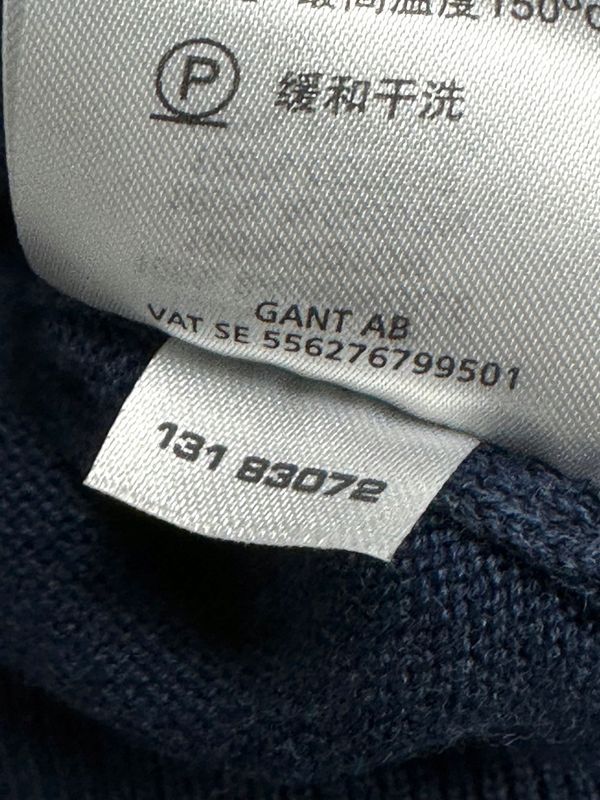 Gant Sweterek Męski w Serek Premium Cotton Logowany na Piersi r. M