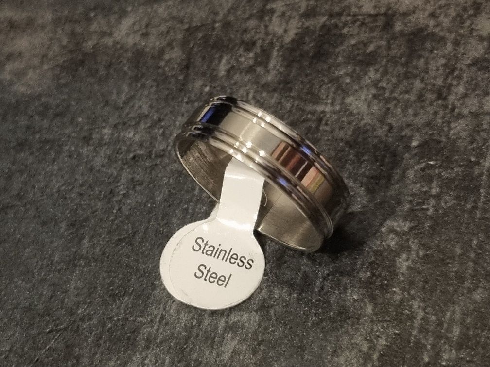 Obrączka, stal nierdzewna, rozmiar 22 mm, unisex, streetwear