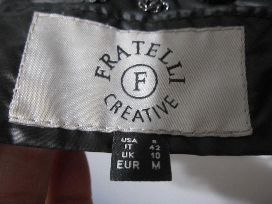 Fratelli płaszcz kurtka z futrem  naturalnym lisa jak nowa L-XL