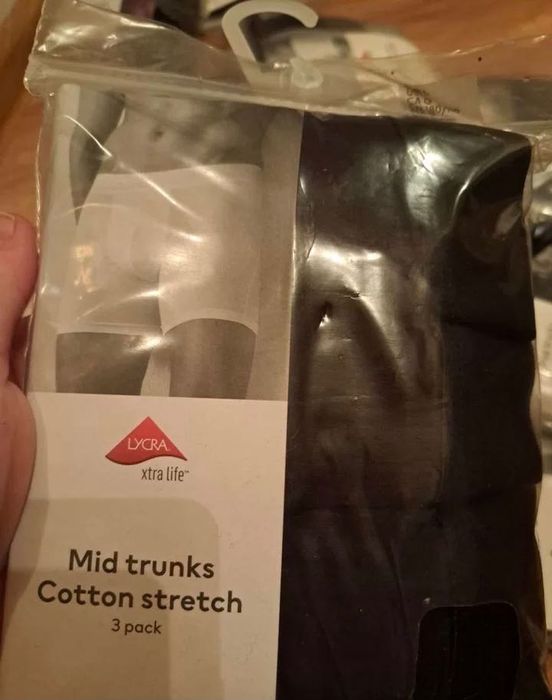 Комплект трусы-боксерки L H&M мужские черные и серые