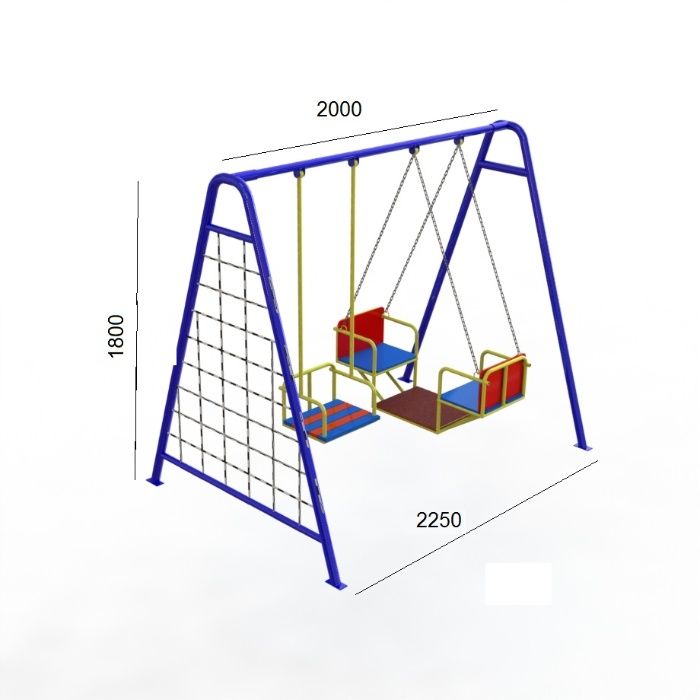 Качели трехместные, качели для улицы, качеля