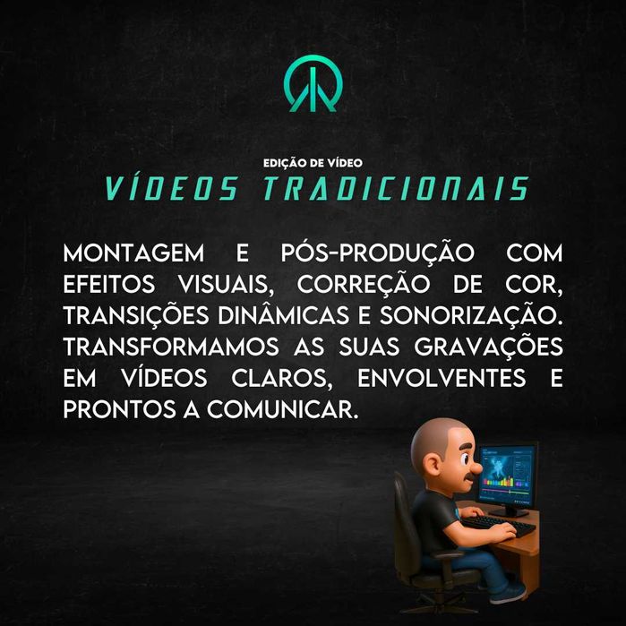 Redes Sociais | Design Gráfico | Edição de Vídeo c/ IA | Websites