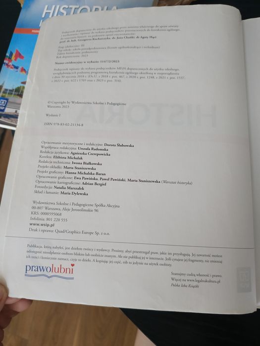 Historia 2 WSiP nowa edycja 2023 podręcznik liceum i technikum