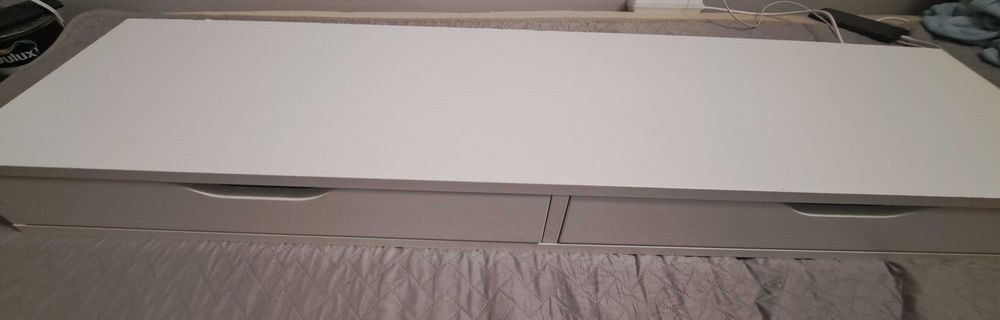 Półka biała z szufladami Ikea Ekby Alex
