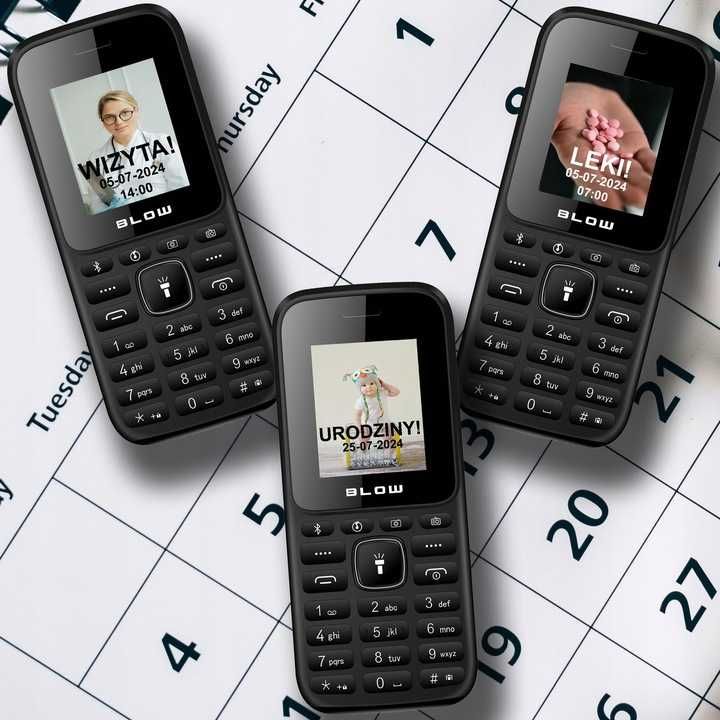 Telefon Dla Seniora Głośny Aparat Latarka Radio Dual Sim Bluetooth