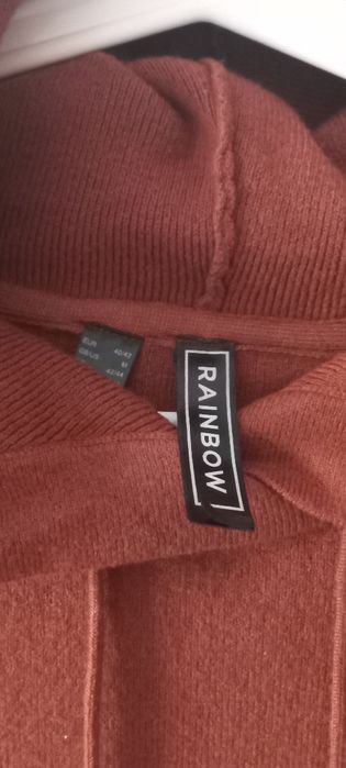 Sweter/bluza Kaptur Nowy Dzianina czekoladowy Brąz  rozm.46/48 bonprix