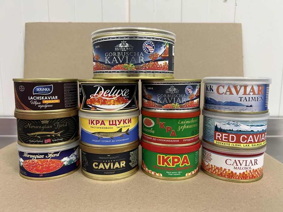 Червона ікра 500/400/300/250/140/90 грам Натуральна капсулована икра