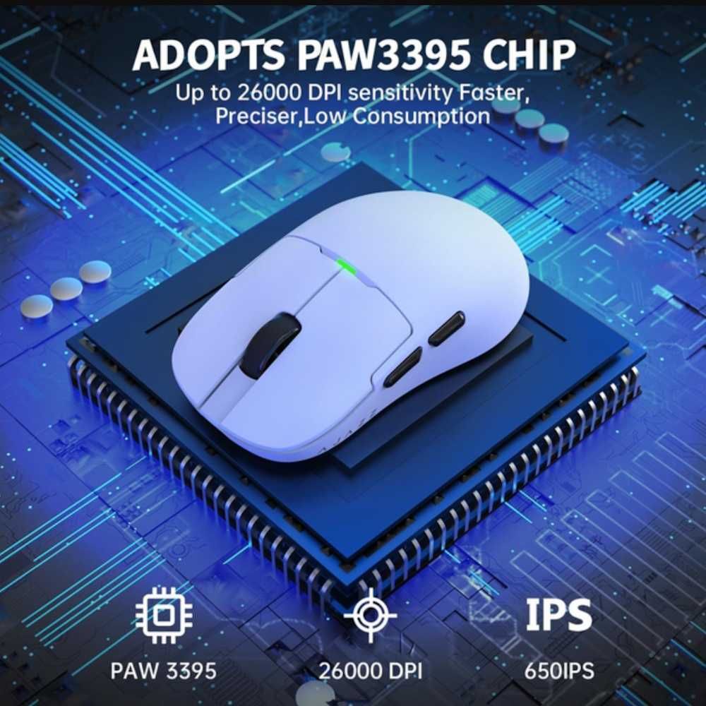 Миша AJAZZ AJ159 White PAW3395 DPI 26K 56г заряд на 200 годин