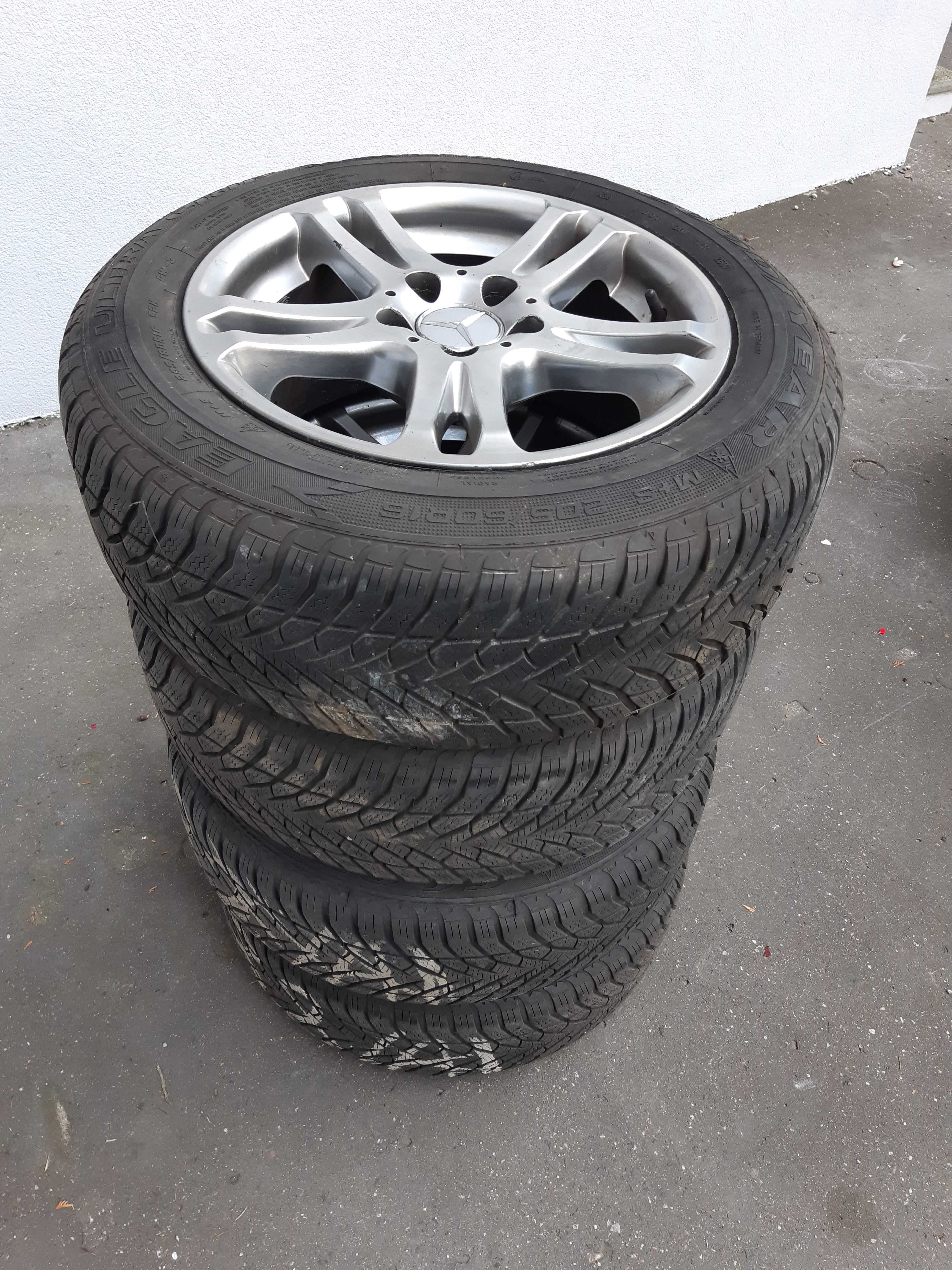 Koła alu Mercedes opony zimowe 205/60R16 4 szt.