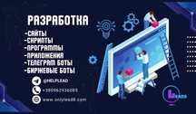 Разработка приложений, скрипты, программы, тг боты, создание сайта