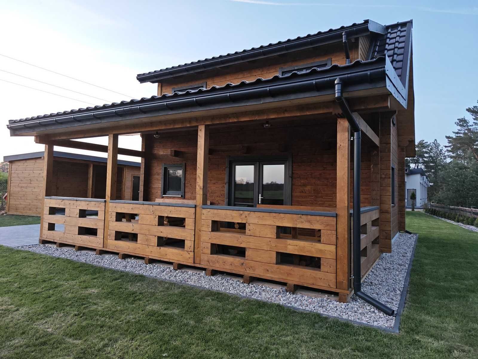 Budowa domków z bali drewnianych, letniskowe, całoroczne