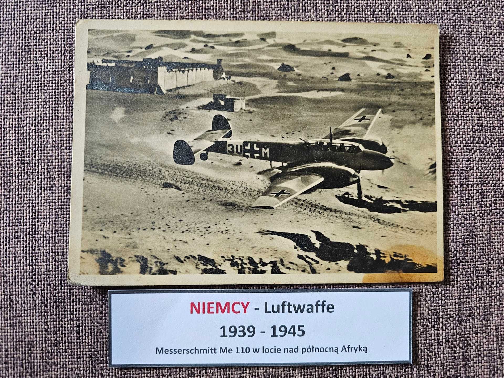 Pocztówki samoloty lotnictwo Luftwaffe Africa Corps - Unikat cz3