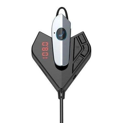 Трансмітер FM V11 BT з Bluetooth гарнітурою модулятор, блютуз фм перед
