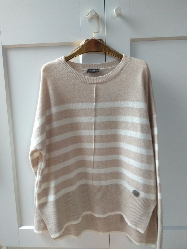 Sweterek wełna, kaszmir oversize