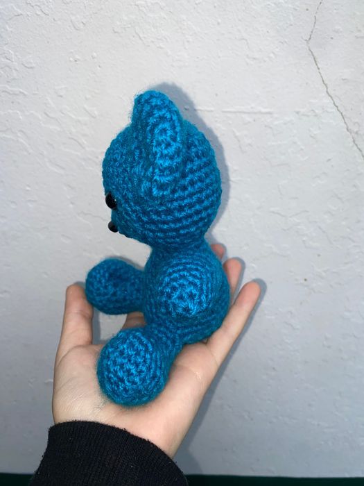 Ursinho de Peluche Croché Azul