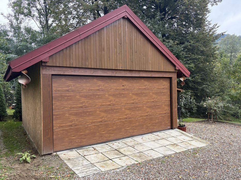 Brama garażowa segmentowa złoty dąb orzech winchester 5000x2125