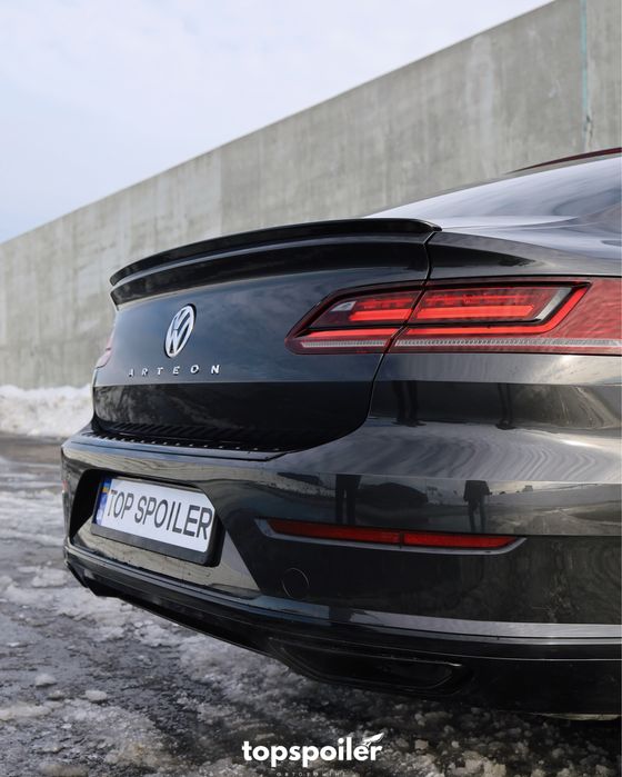 Спойлер багажника накладка лип сабля Volkswagen Arteon 2017+ (чорний)