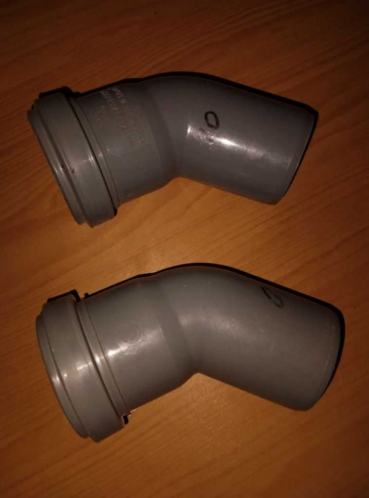 Труба нова каналізація 50/45° сантехніка дві штуки