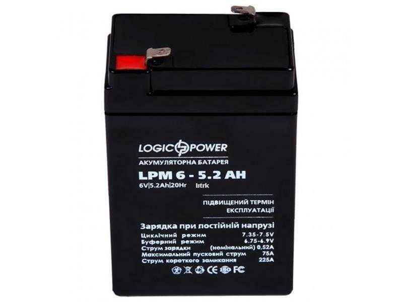 Аккумулятор AGM LogicPower LPM 6V 5.2AH